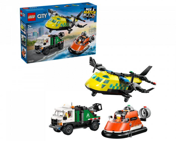 LEGO City 60505 Airplane Service Truck Hovercraft Remix Building Set