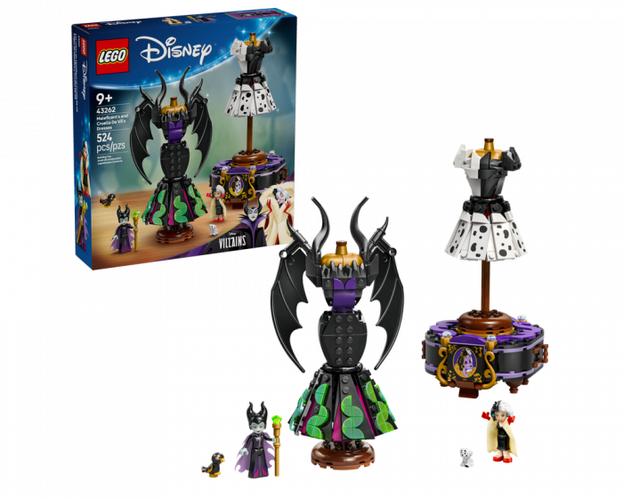 LEGO Disney 43262 Maleficent's and Cruella De Vil's Dresses Building Set