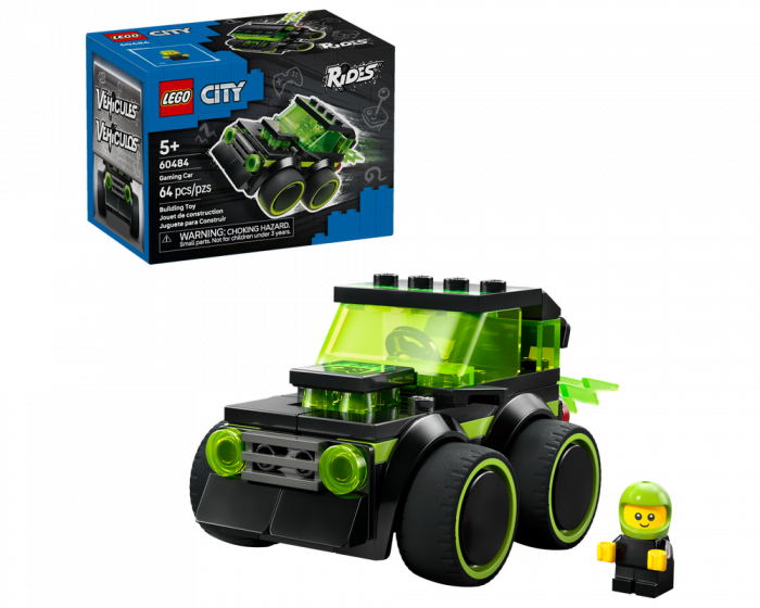 LEGO City 60484 Rides Gaming Race Car Building Set Construction Toy
