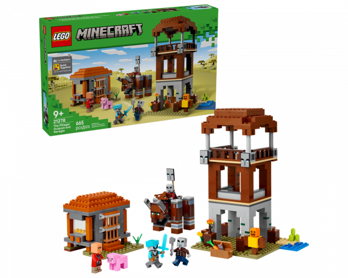 LEGO Minecraft 21278 The Pillager Outpost Ravager Building Set