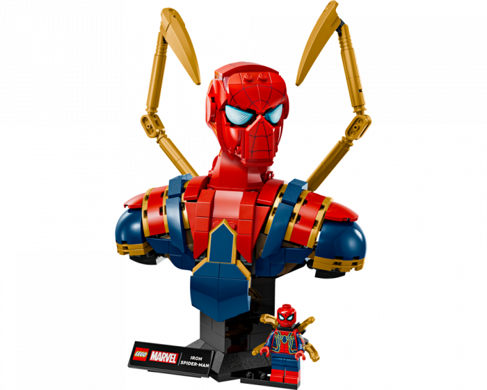 LEGO Marvel 76326 Iron Spider-Man Bust Building Set Display Collectible