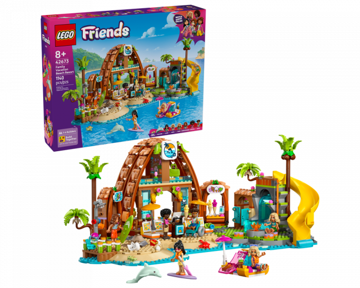 LEGO Friends 42673 Family Vacation Beach Resort Building Set