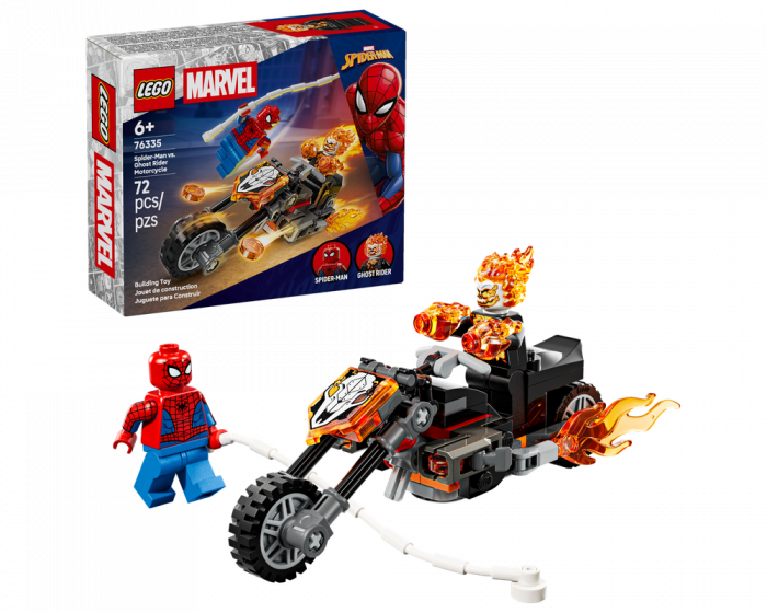 LEGO Marvel 76335 Spider-Man vs. Ghost Rider Motorcycle Building Set