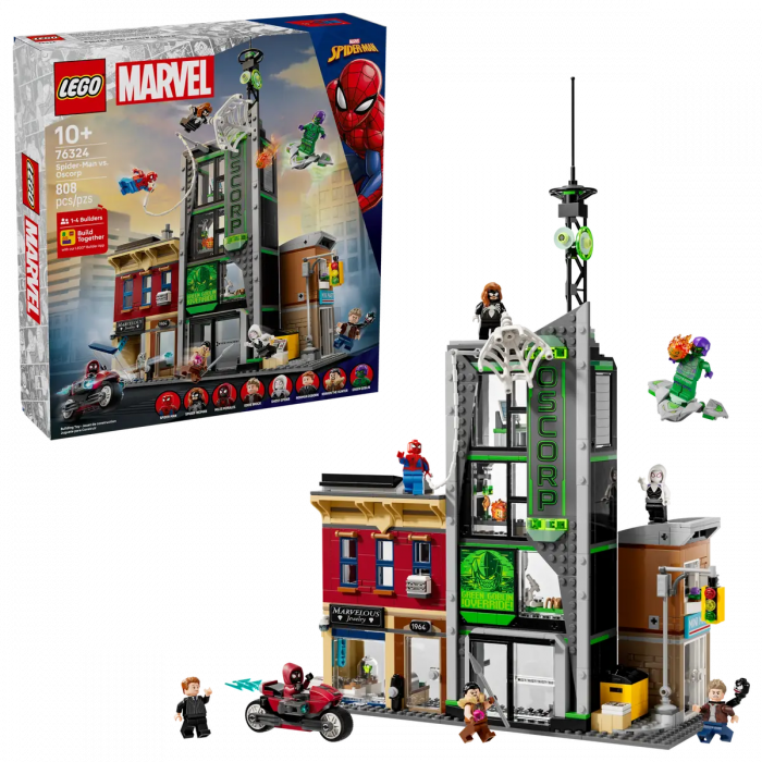 LEGO Marvel 76324 Spider-Man vs. Oscorp Building Set