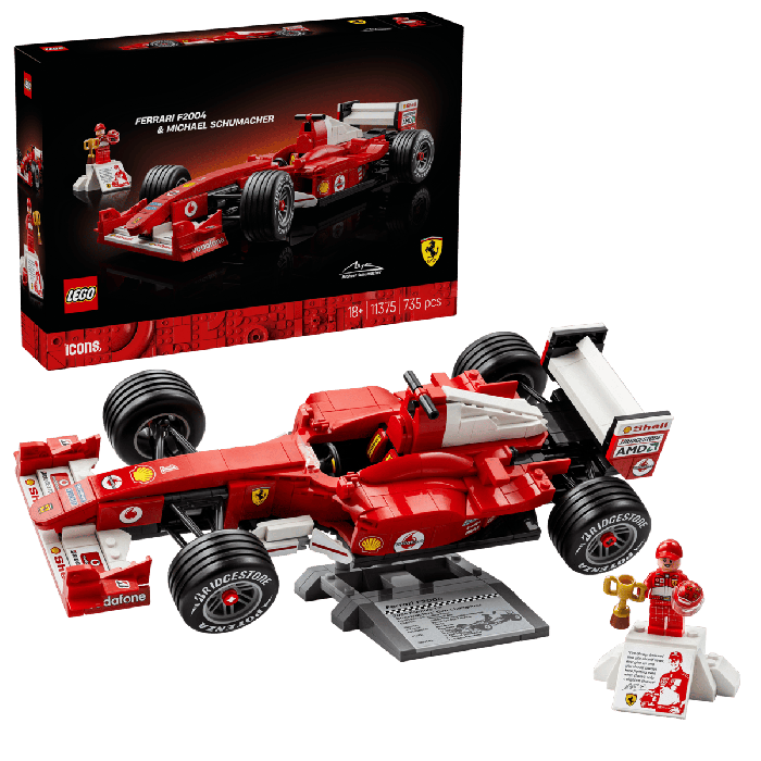 LEGO Icons 11375 Ferrari F2004 Michael Schumacher Building Set Construction Toy
