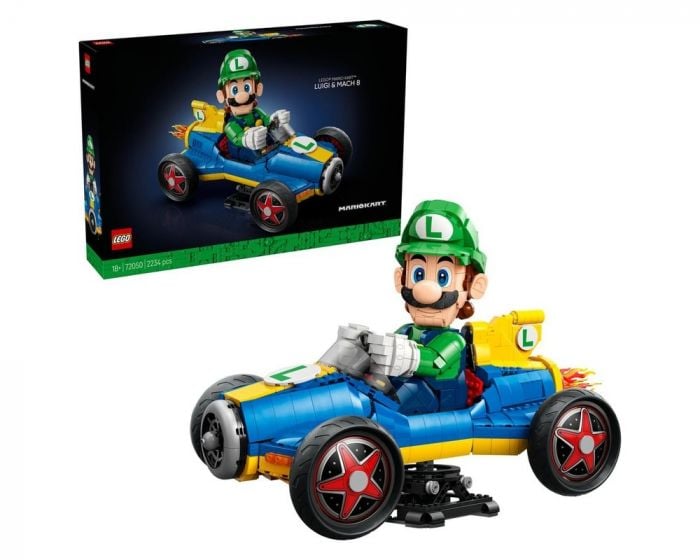LEGO Super Mario 72050 Mario Kart Luigi & Mach 8 Building Set
