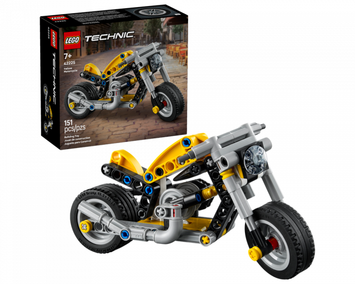LEGO Technic 42225 Yellow Motorcycle Building Set