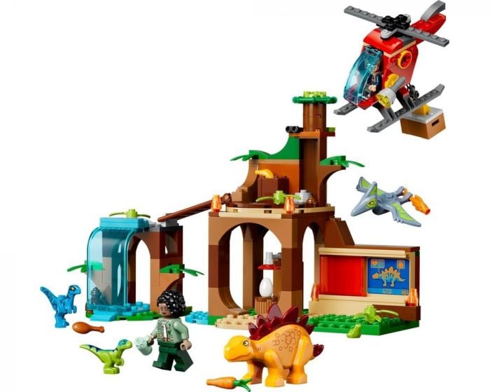 LEGO Jurassic World 77981 Velociraptor Stegosaurus Pteranodon Rescue Building Se