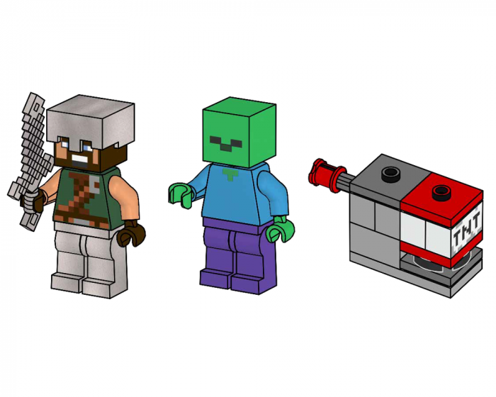 LEGO Minecraft 662510 Hero with Zombie TNT Launcher Building Set