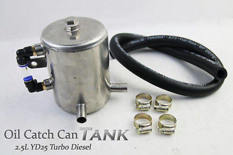 For Navara D40 Pathfinder Diesel Turbo Stainless Steel Oil Catch Can Tank'