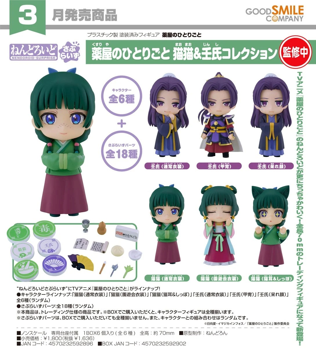Good Smile Company Nendoroid Blind Box Cat & Jinshi 1BOX 6pcs