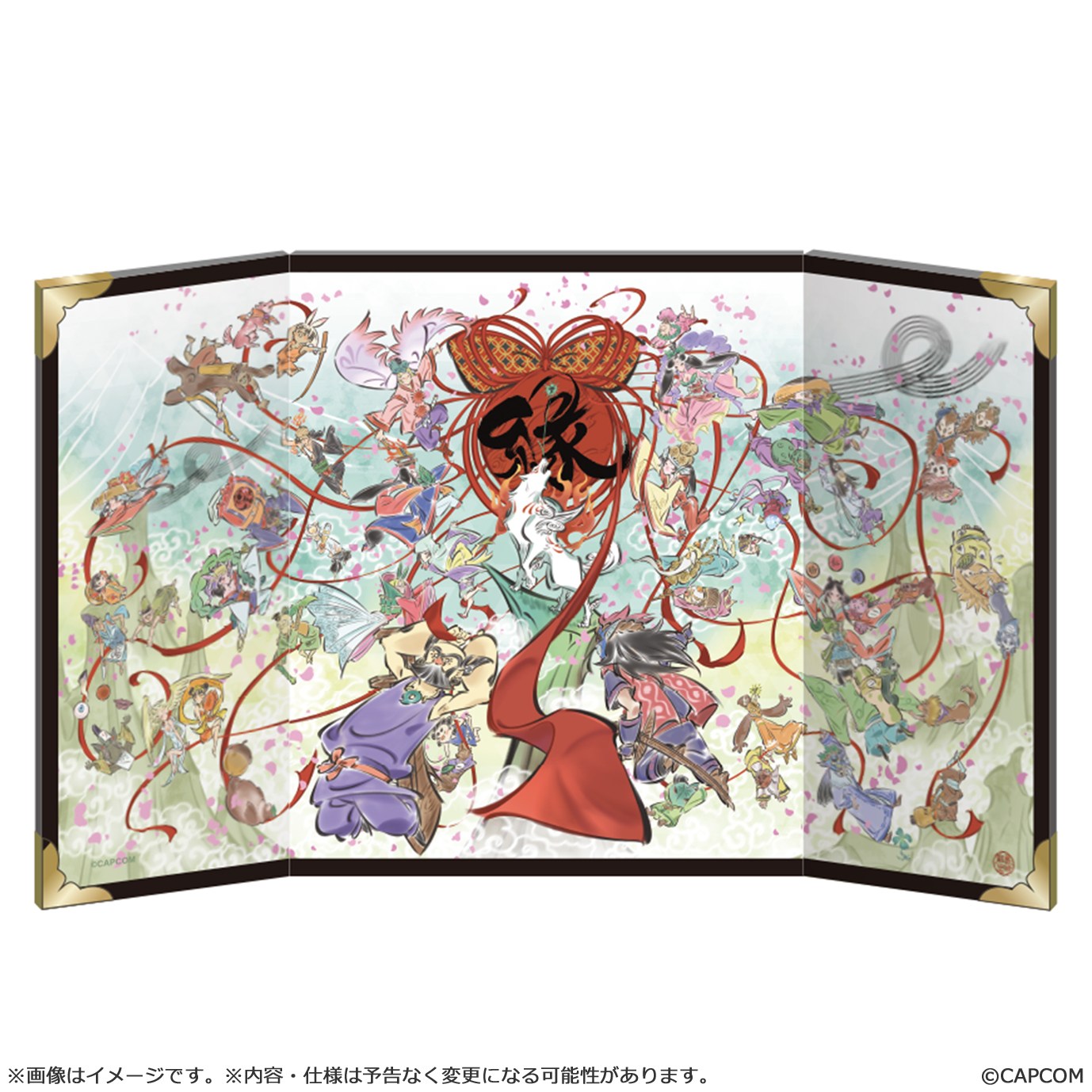 CAPCOM Okami 20th Anniversary Art Mini Folding Screen (Okami)