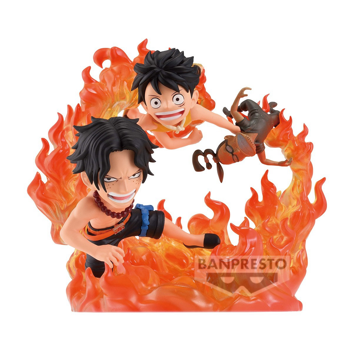 Banpresto World Collectable Figure Log Stories Portgas D. Ace & Monkey D. Luffy
