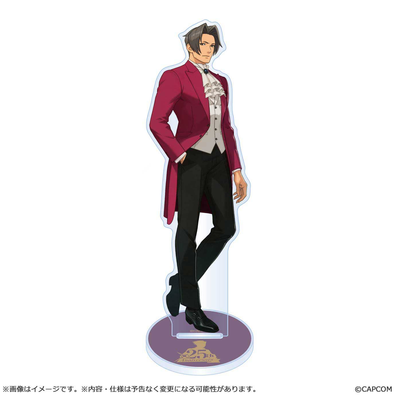 CAPCOM Acrylic Stand Miles Edgeworth 25th Anniversary Main Visual (Ace Attorney)