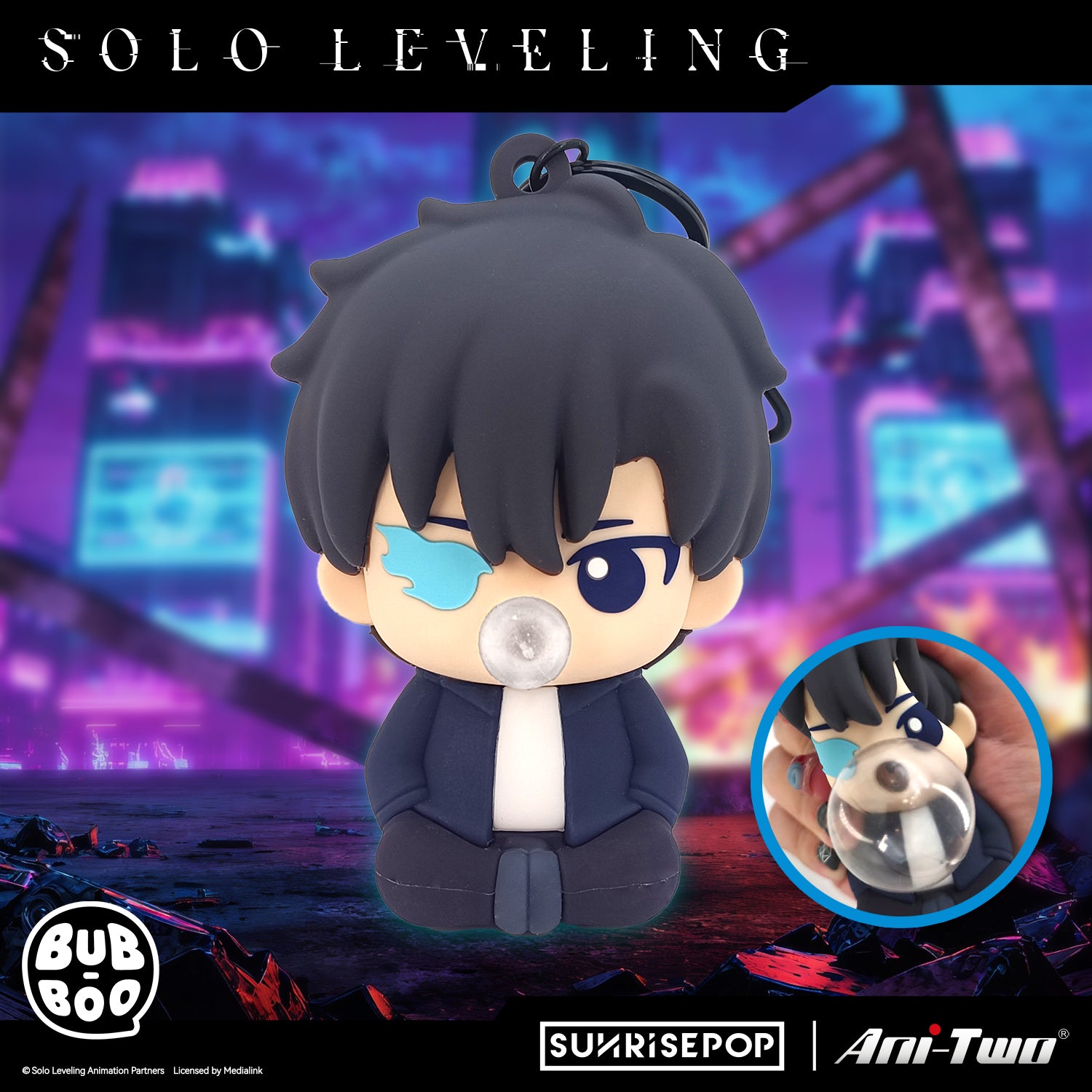 Sunrisepop Squeeze Keychain Sung Jinwoo (Solo Leveling)