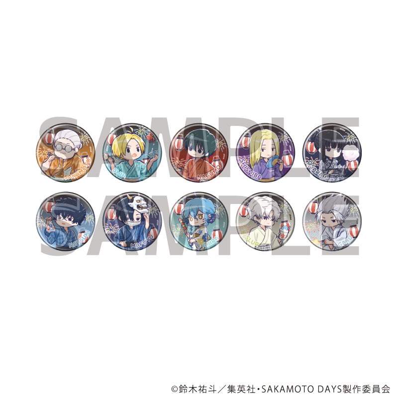 Graph Art Illustration Button Badge Sakamoto Summer Festival Ver. Blind Box Full 10 Types (Sakamoto Days)