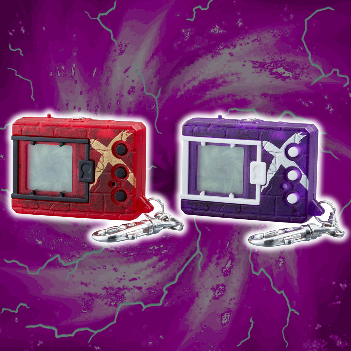 Bandai Digital Monster X Ver.2 Digimon Digivice Purple + Red (Set