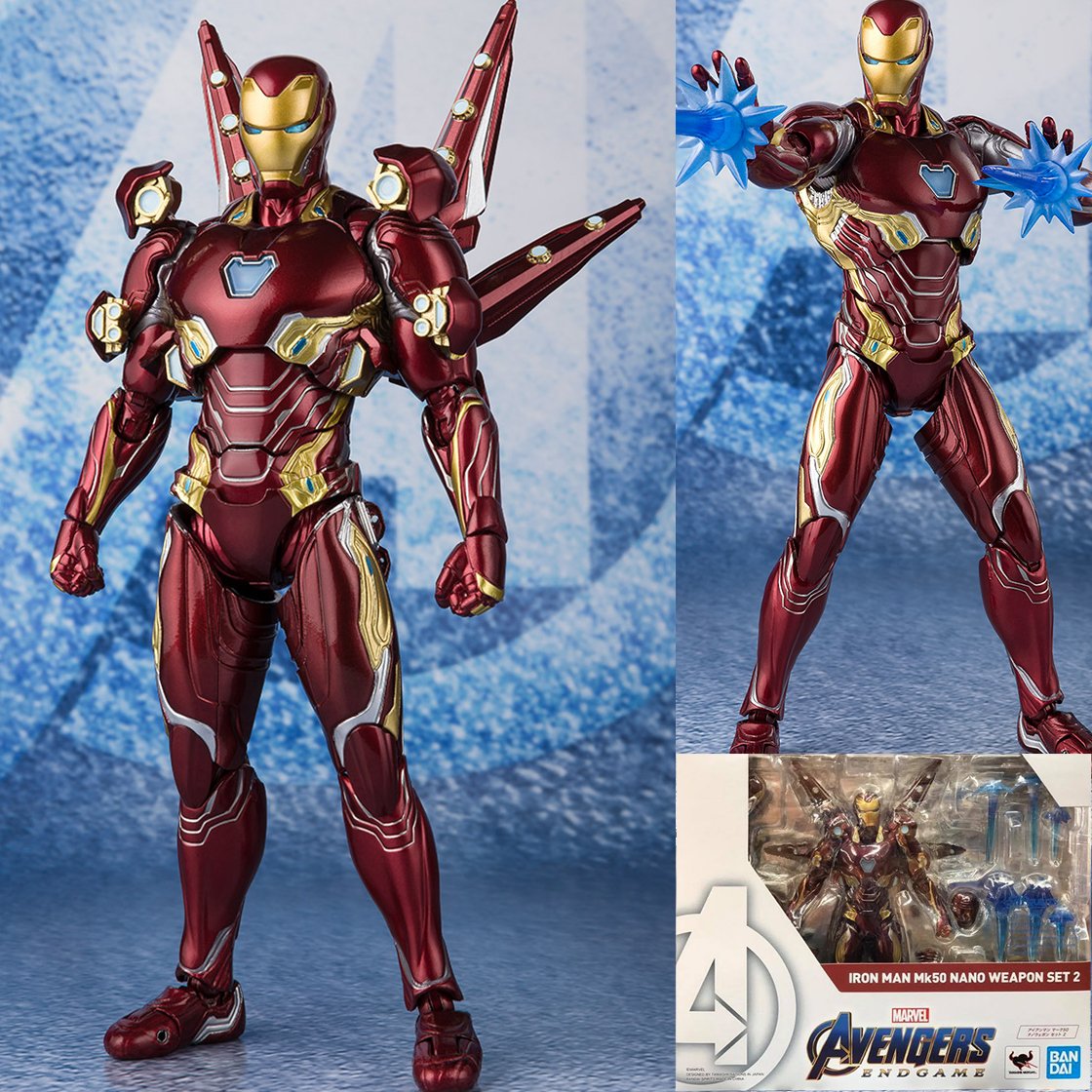 Bandai S.H.Figuarts Marvel Avengers 4 Iron Man Mark 50 Nano Weapon Set 2 Figure