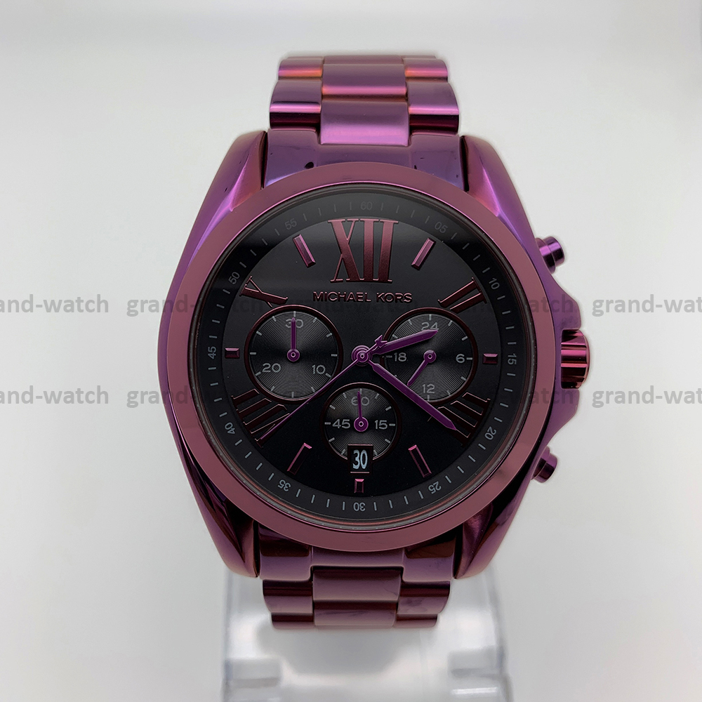 Michael Kors MK6398 Bradshaw Chronograph Black Dial Purple