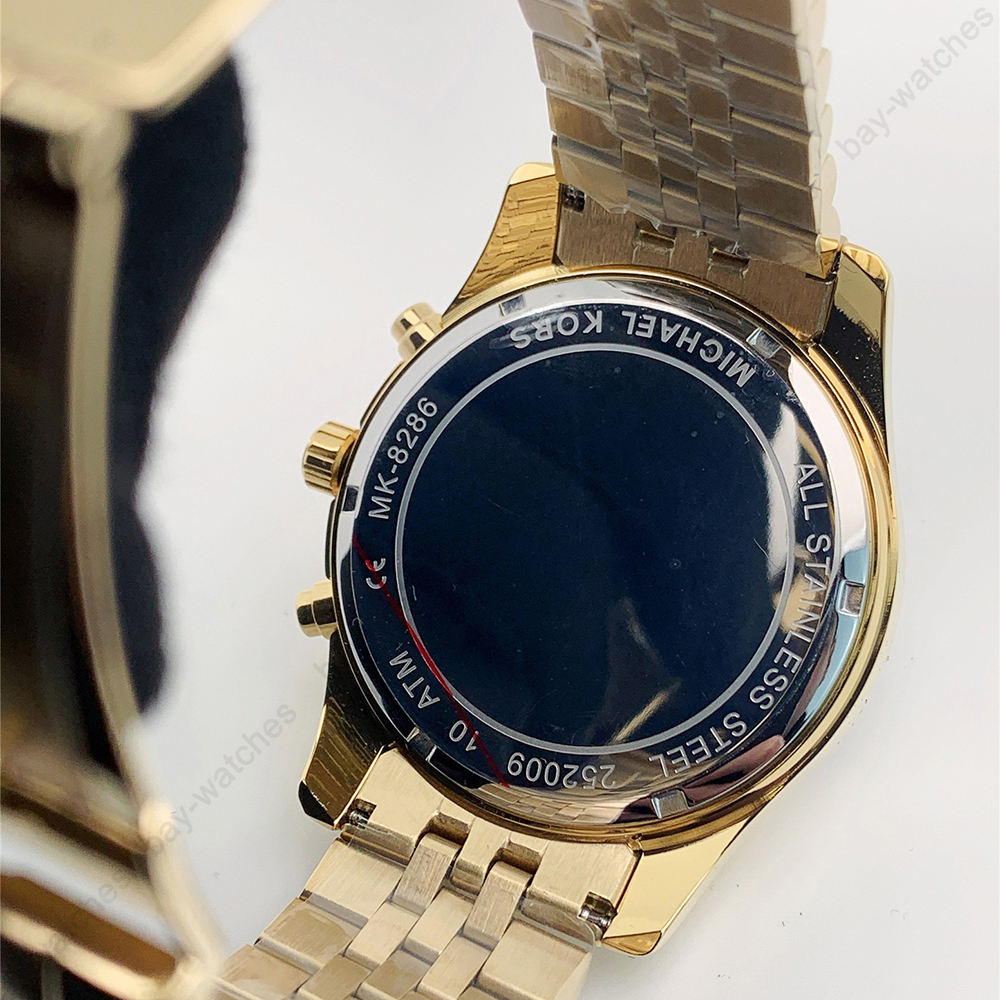 Michael Kors MK8286 Lexington Black Dial Gold Bracelet Formal