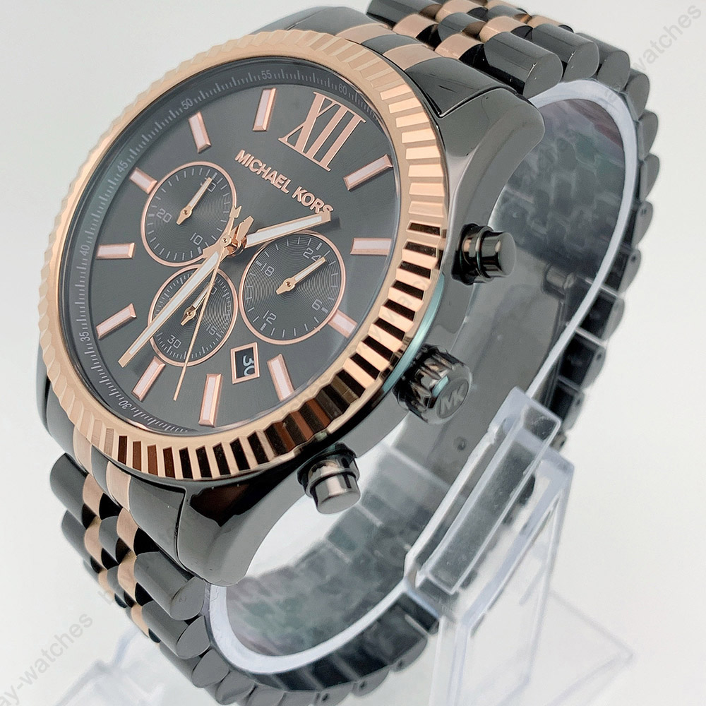 新品未使用　Michael Kors MK8315 Michael Kors Runway Stop Hunger Blue Dial Gold Steel Strap Watch