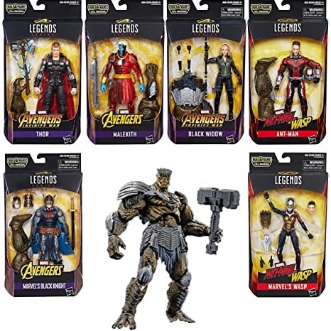 Hasbro Marvel Legends Avengers Infinity war wave Set of 6pcs BAF Cull Obsidian
