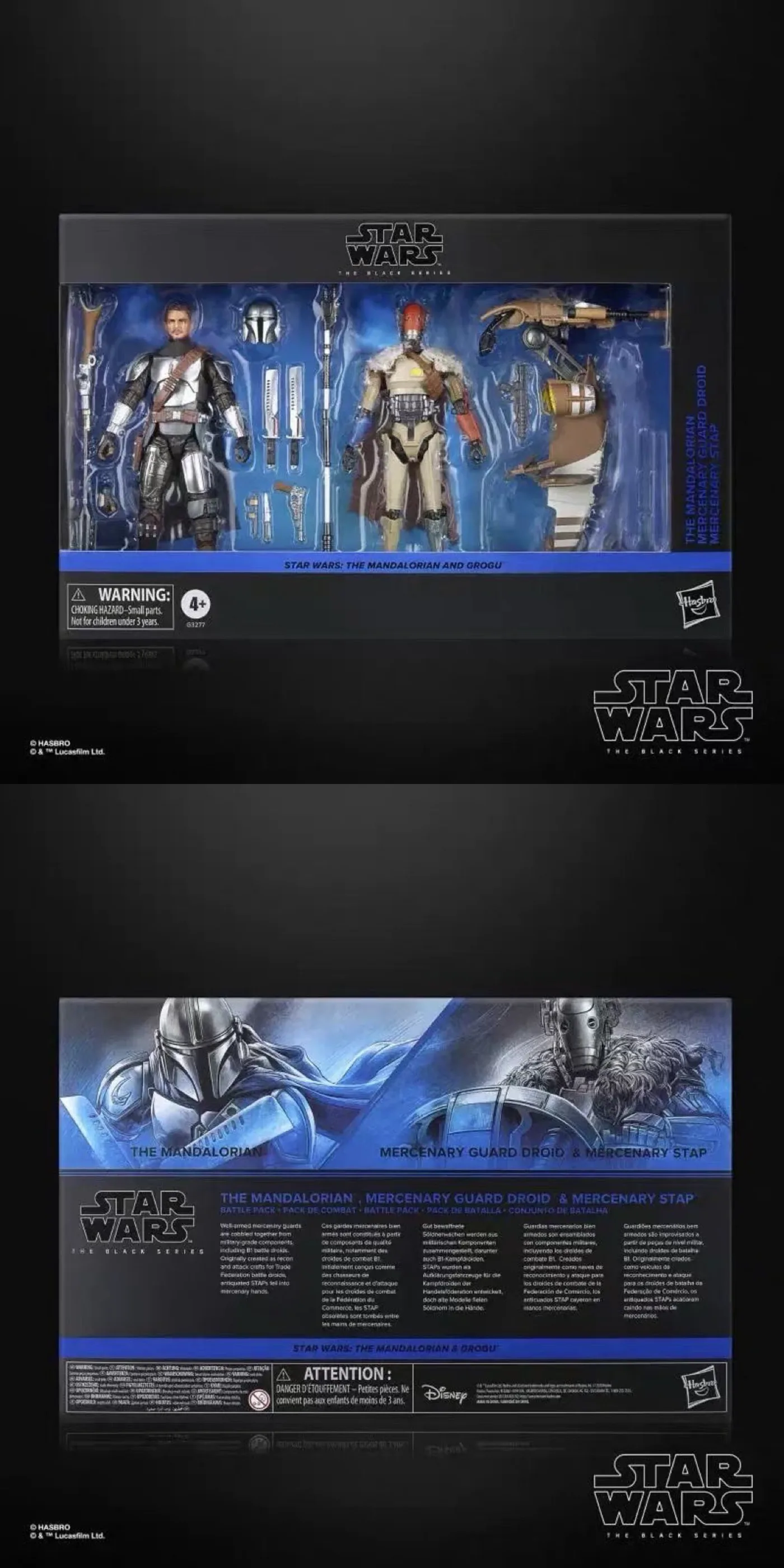Hasbro Star Wars Black Series The Mandalorian And Mercenary Guard Droid With STAP Action Figure (Star Wars)