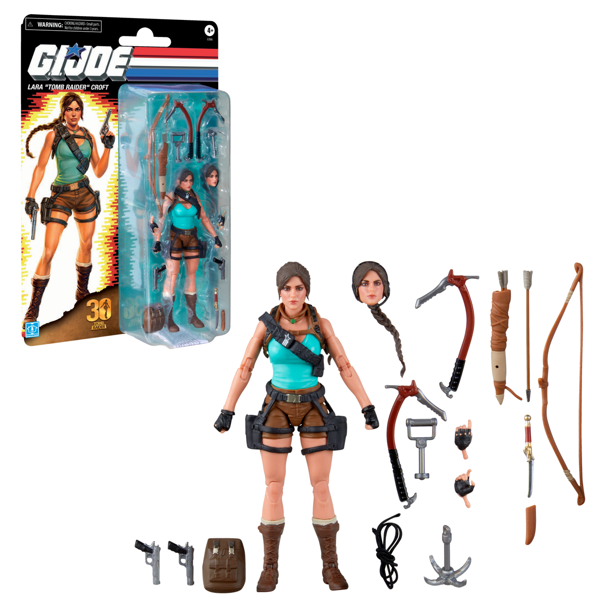 Hasbro G.I. Joe CS Retro Cardback Collaborative Lara Croft Action Figure (Tomb Raider)