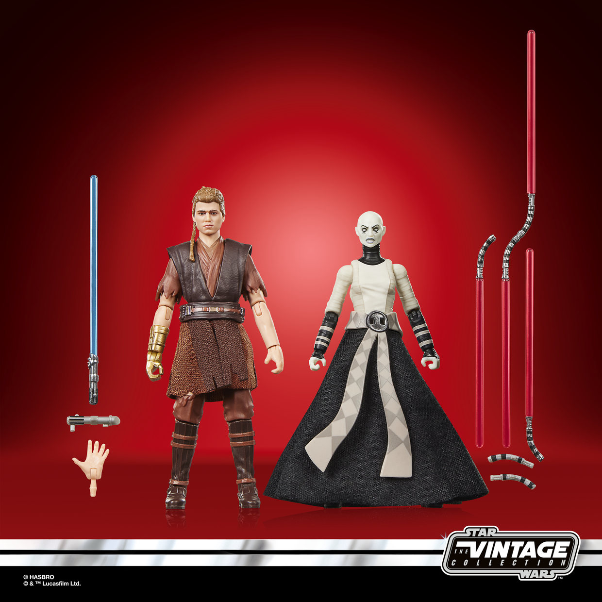 Hasbro The Vintage Collection Anakin Skywalker, Asajj Ventress Action Figure (Star Wars)