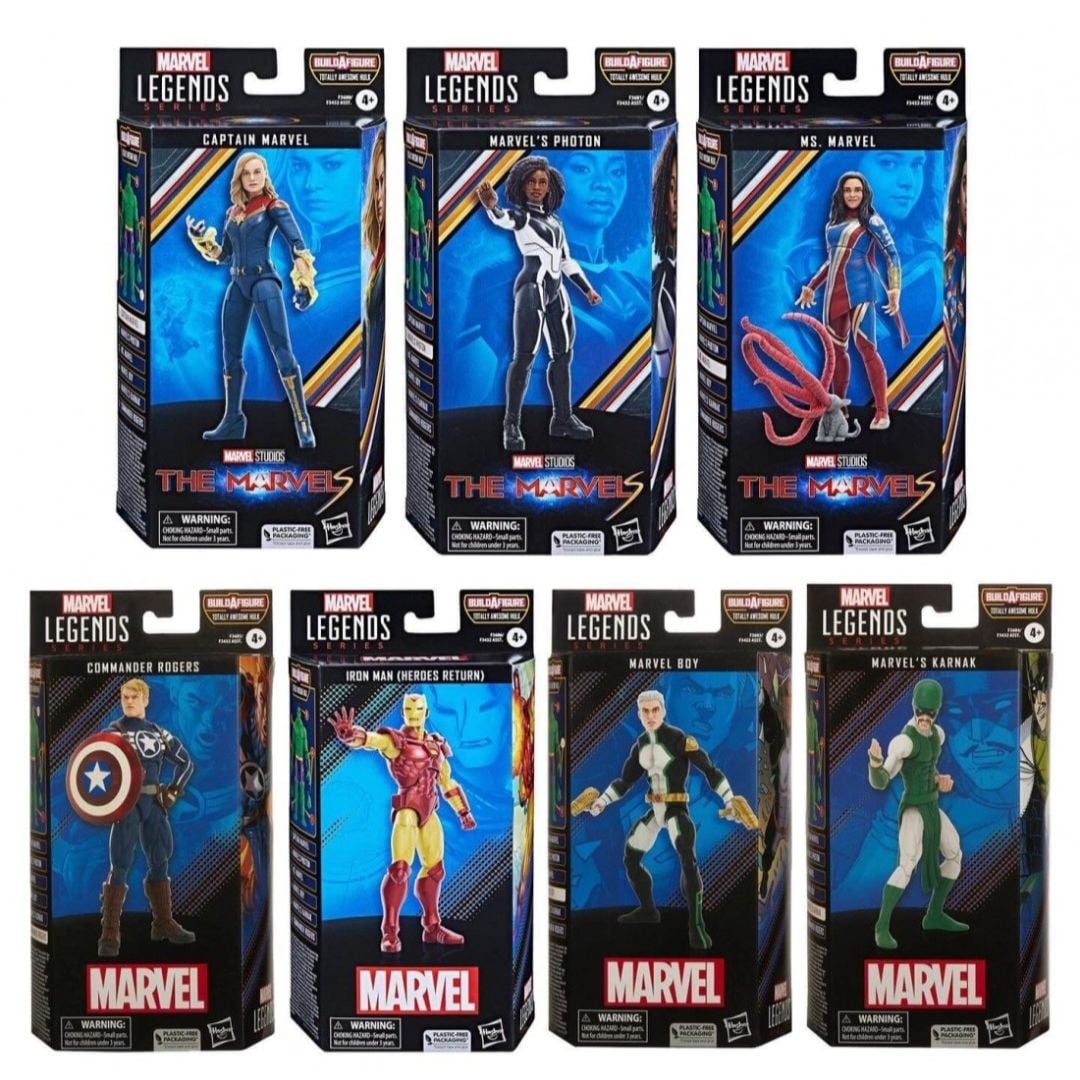 Marvel Legends The Marvels Totally Awesome Hulk BAF set of 7pcs