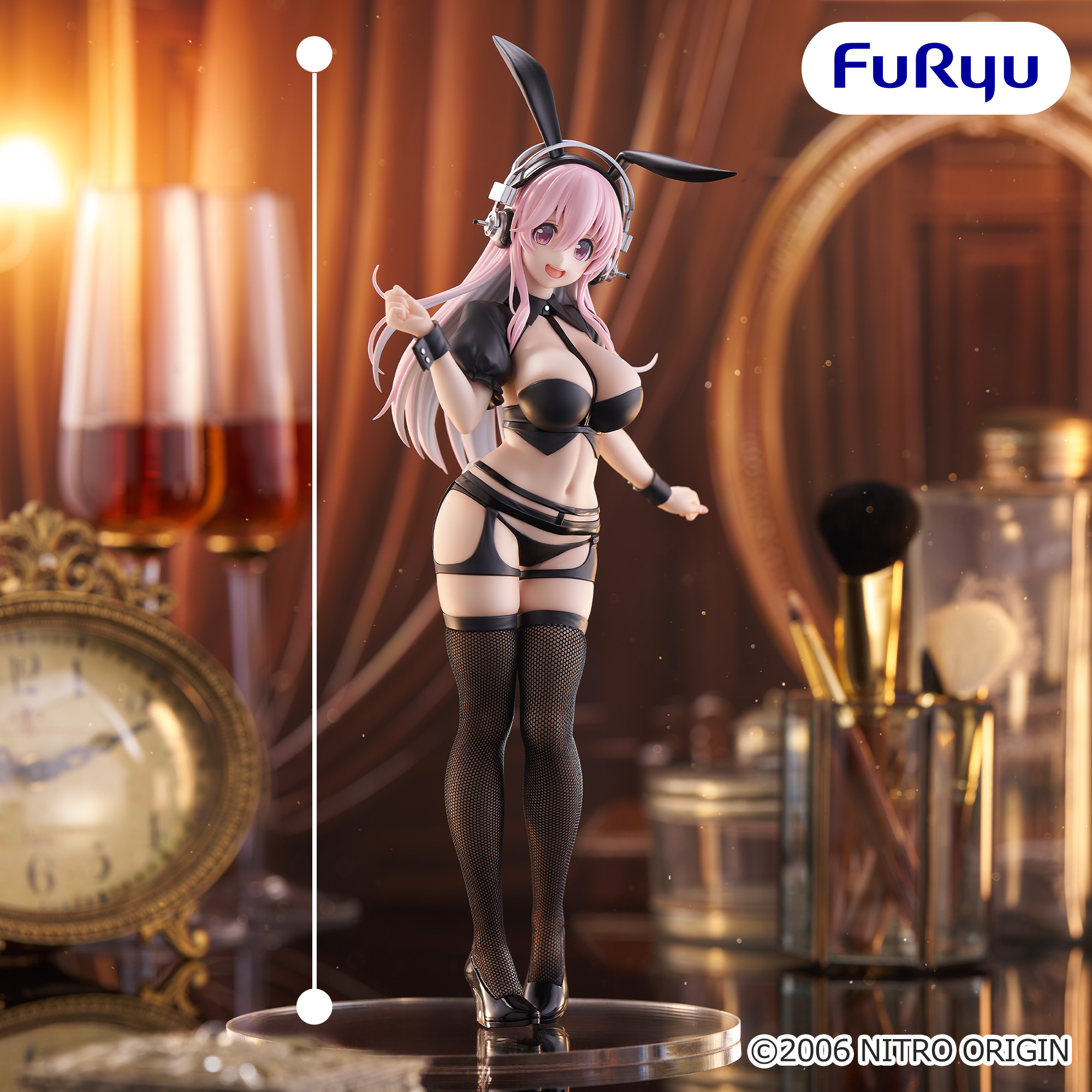 Thunder Tech Prize Figure BiCute Bunnies Super Sonico Waitress Light Blue Ver. Scale Figure (Super Sonico)