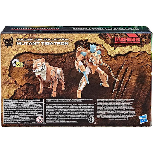 Transformers Kingdom War for Cybertron Golden Disk Collection Mutant Tigatron