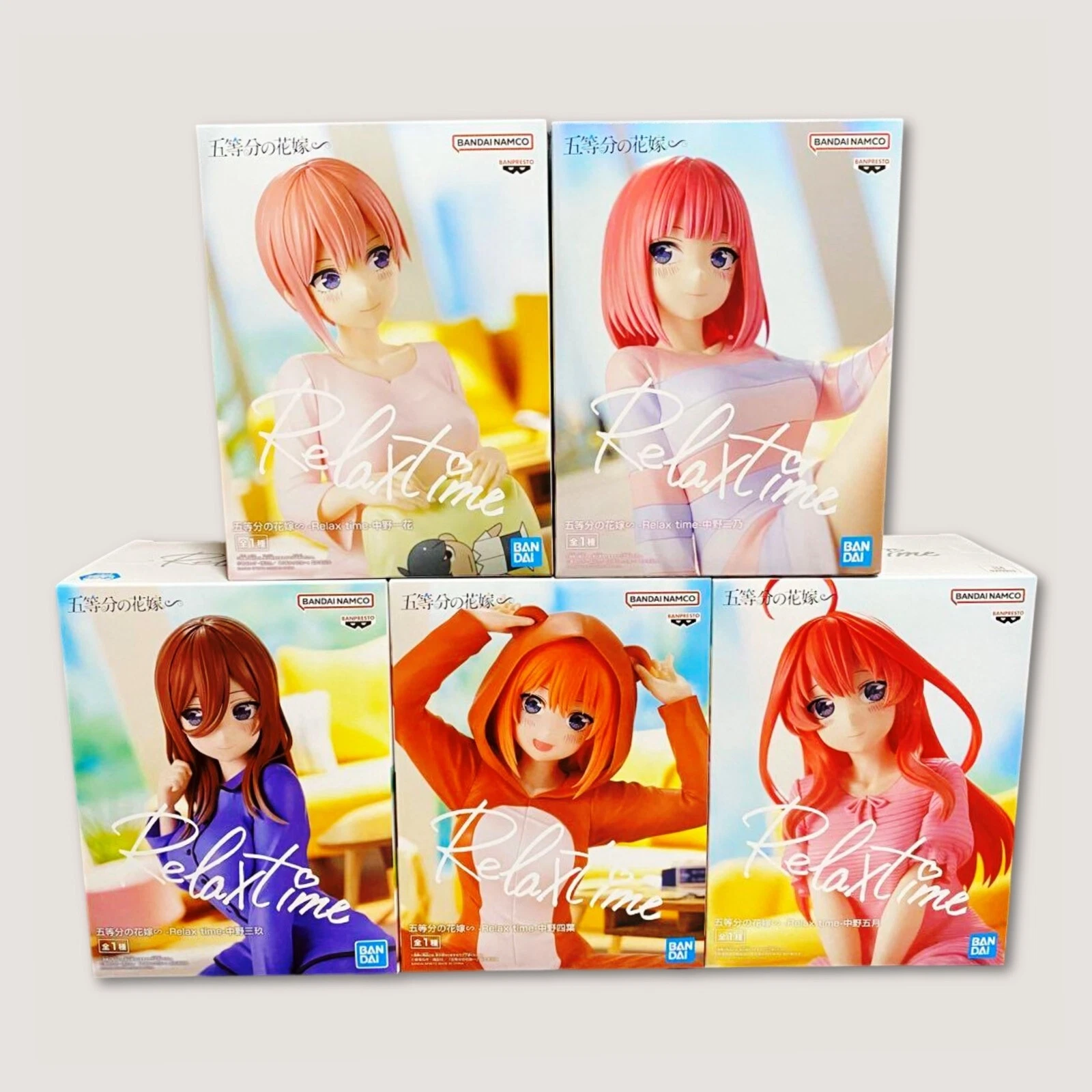 Banpresto Relax Time Figure The Quintessential Quintuplets Loungewear Set of 5pcs Scale Figure