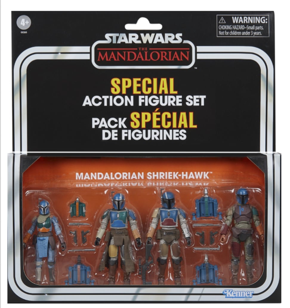Hasbro Star Wars Vintage Mandalorian Shriek-Hawk 4 pack Action Figure (Star Wars)