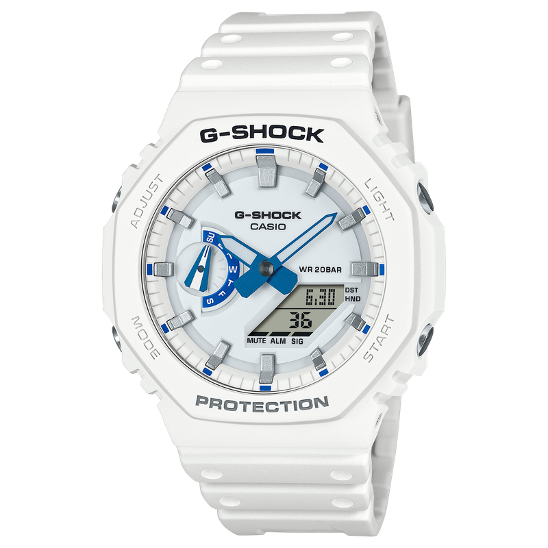 CASIO G-SHOCK GA-2100 ホワイト Casio GA-2100HDS-7A Men's G-Shock Watch - White - Stylish & Shock