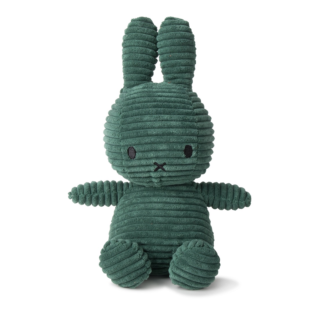 Miffy Corduroy Soft Toy 23cm-Dark Green