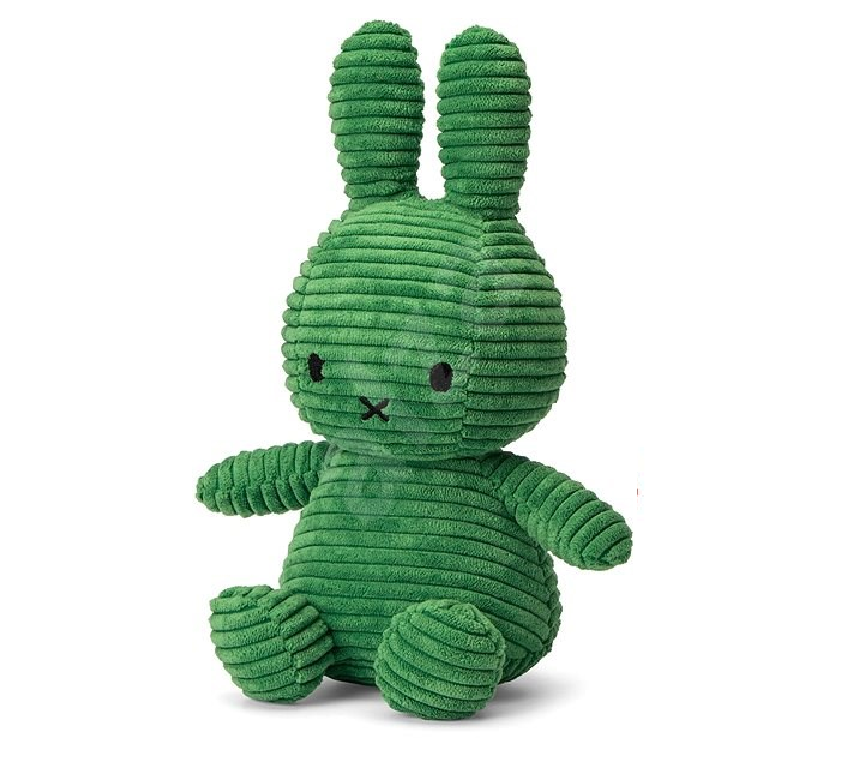 Miffy Corduroy Soft Toy 23cm-Light Green