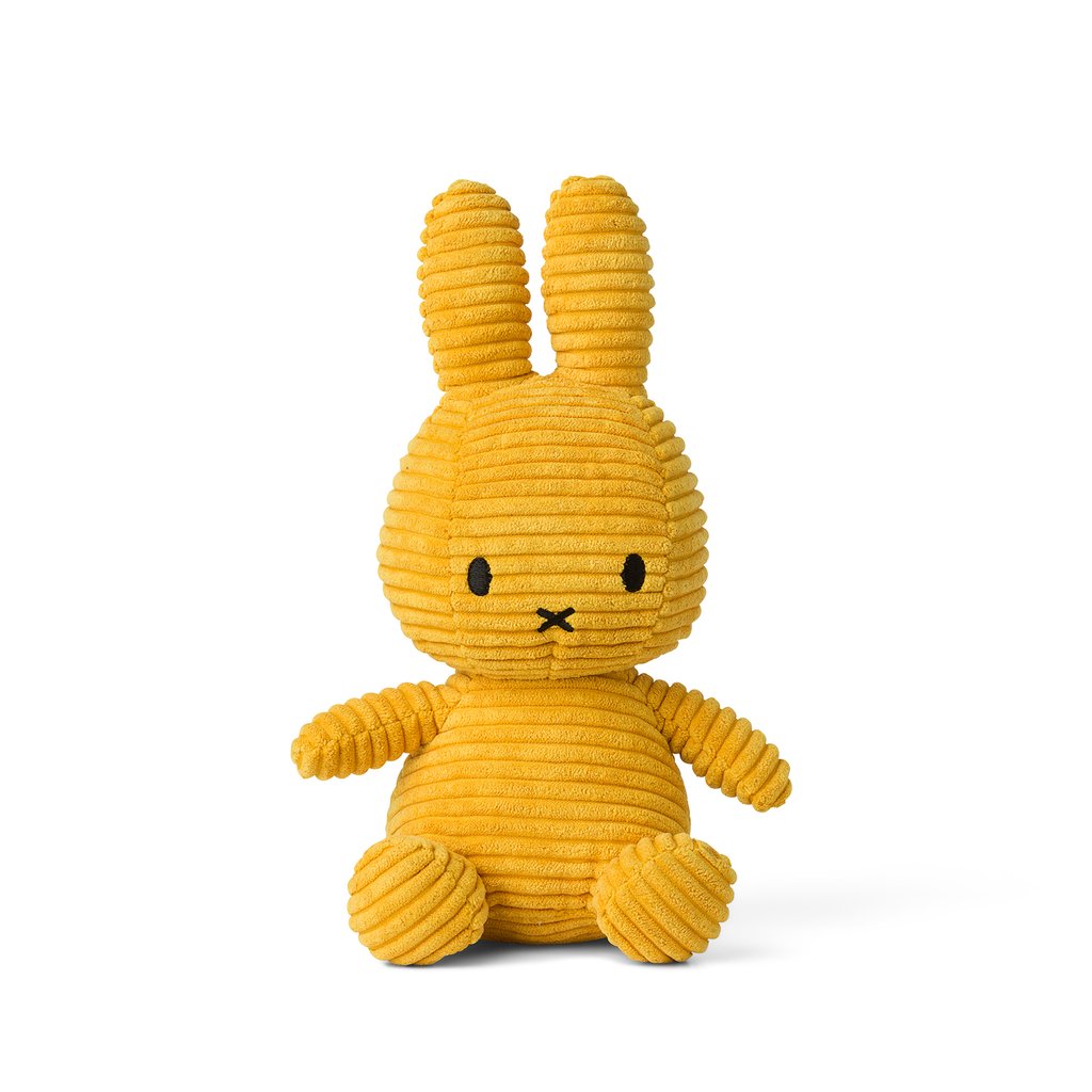 Miffy Corduroy Soft Toy 23cm-Yellow