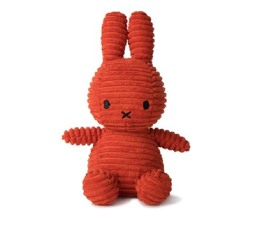 Miffy Corduroy Soft Toy 23cm-Terracotta