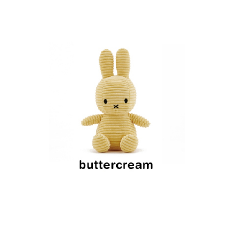 Miffy Corduroy Soft Toy 23cm-Buttercream