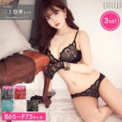 [1000 yen OFF coupon & free shipping] [Reservation: Sequentially shipped around 12/21] Bra shorts set Nudie design Total lace bra & back sheer full back & T-back shorts | Large size underwear Ladies set t-back Tea back Lingerie sexy