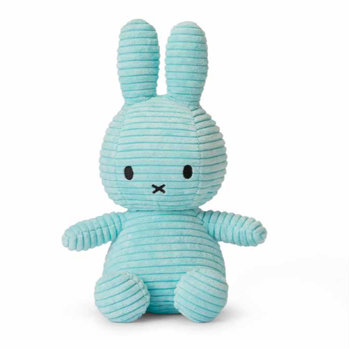 Miffy Corduroy Soft Toy 23cm-Light Blue