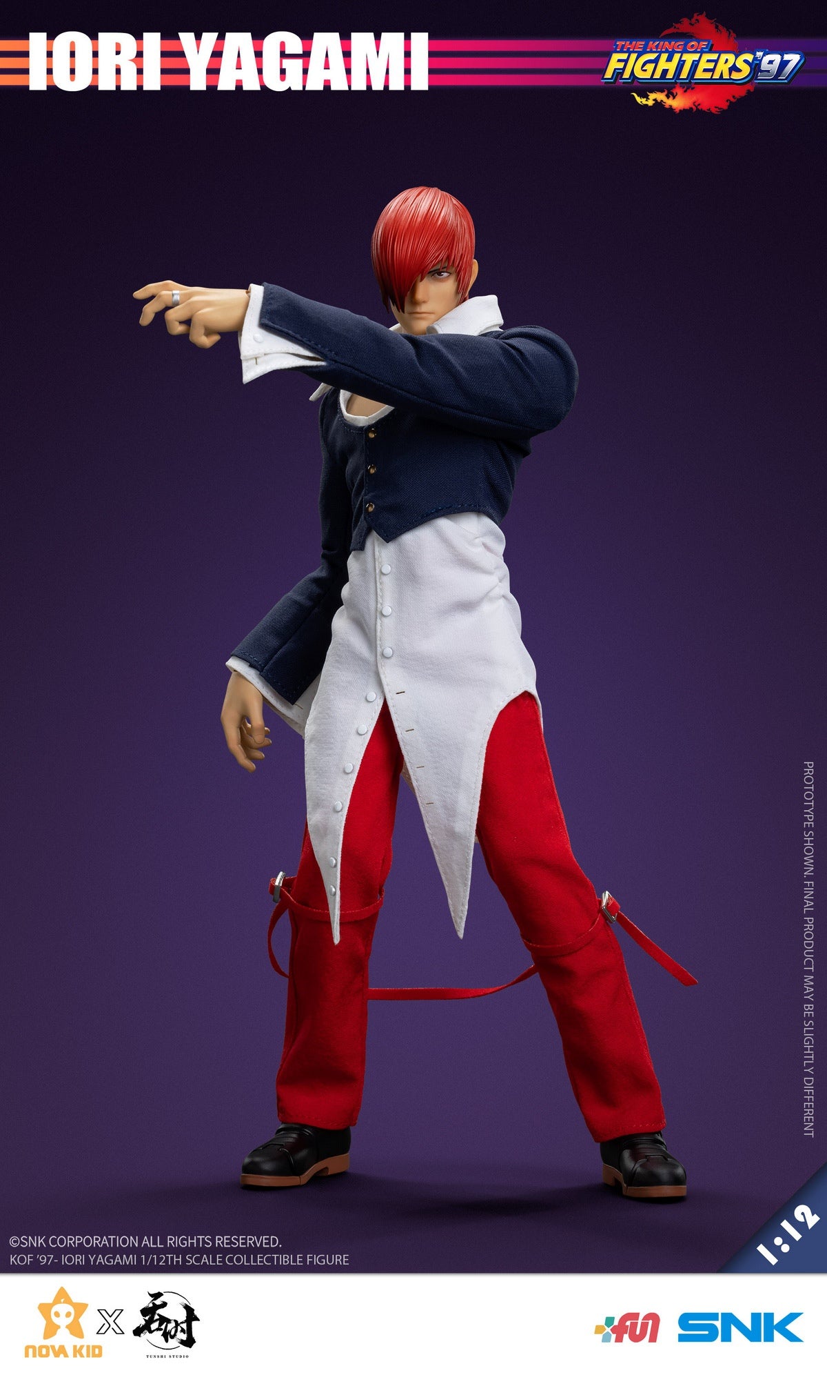 TUNSHI STUDIO x SNK THE KING OF FIGHTERS ’97 IORI YAGAMI 1/12TH ACTION FIGURE