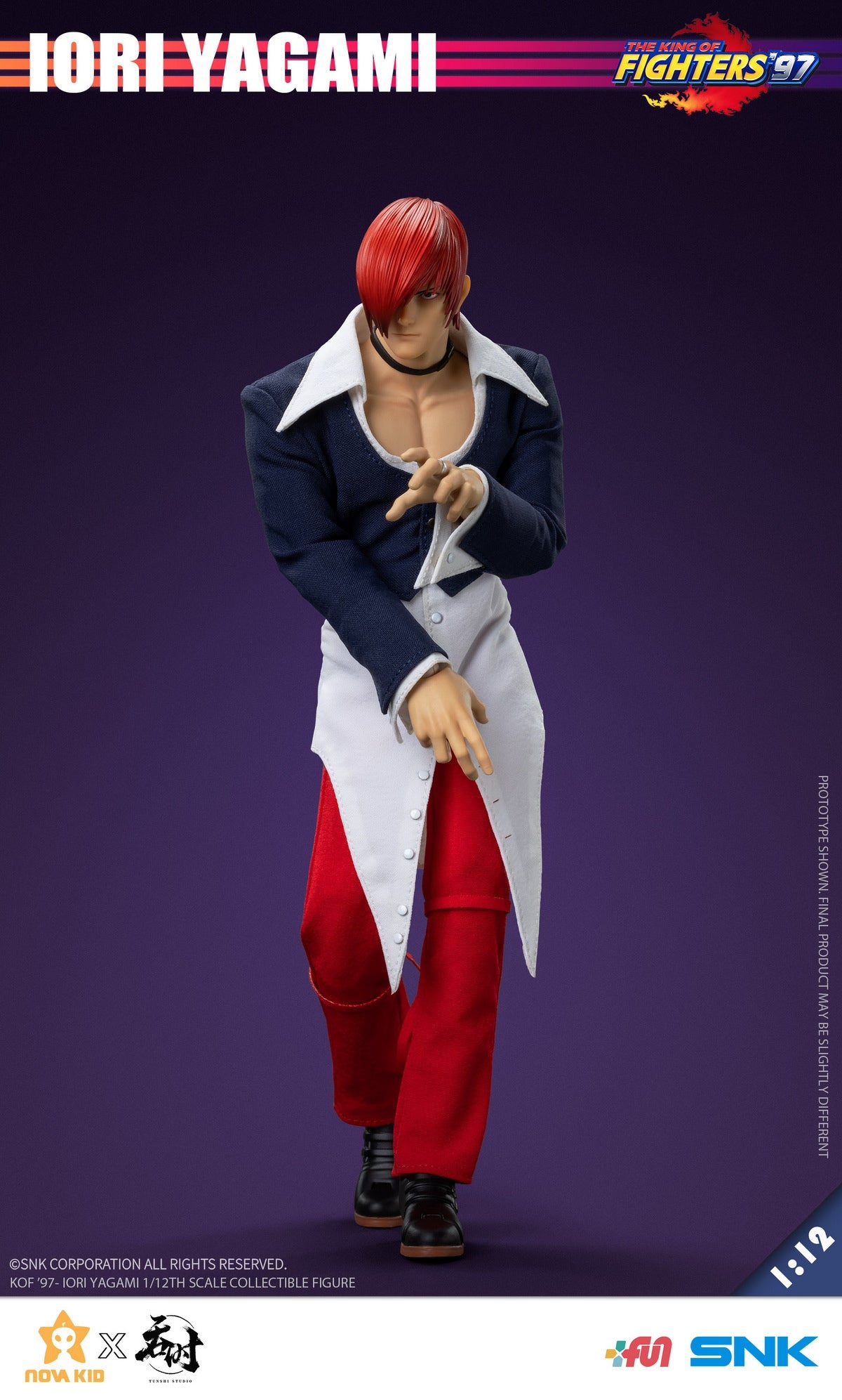 TUNSHI STUDIO x SNK THE KING OF FIGHTERS '97 IORI YAGAMI 1/12TH