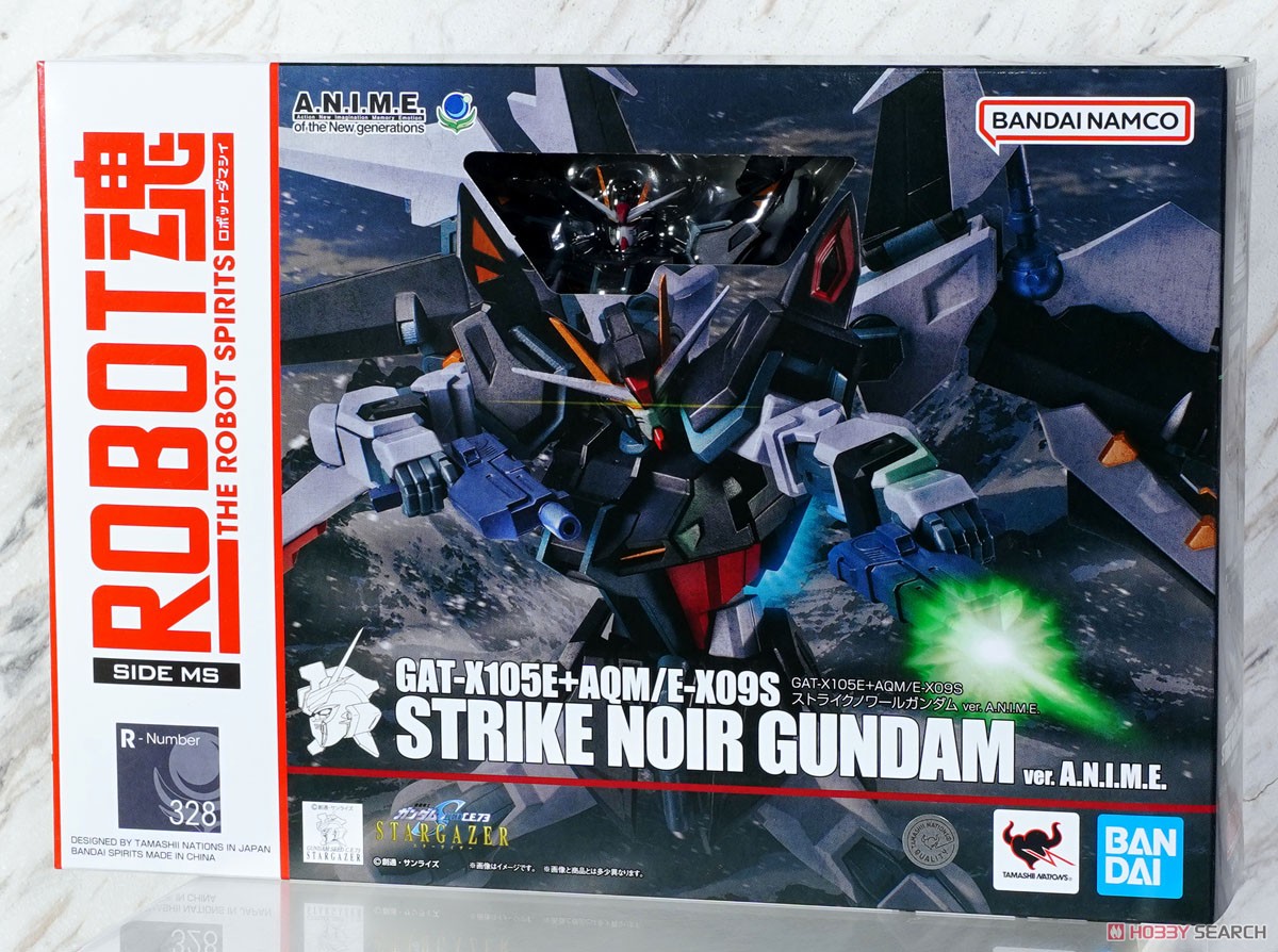 Bandai Robot Spirits <Side Ms> Gat-X105E＋Aqm/E-X09S Strike Noir Gundam Ver. A.N.I.M.E.