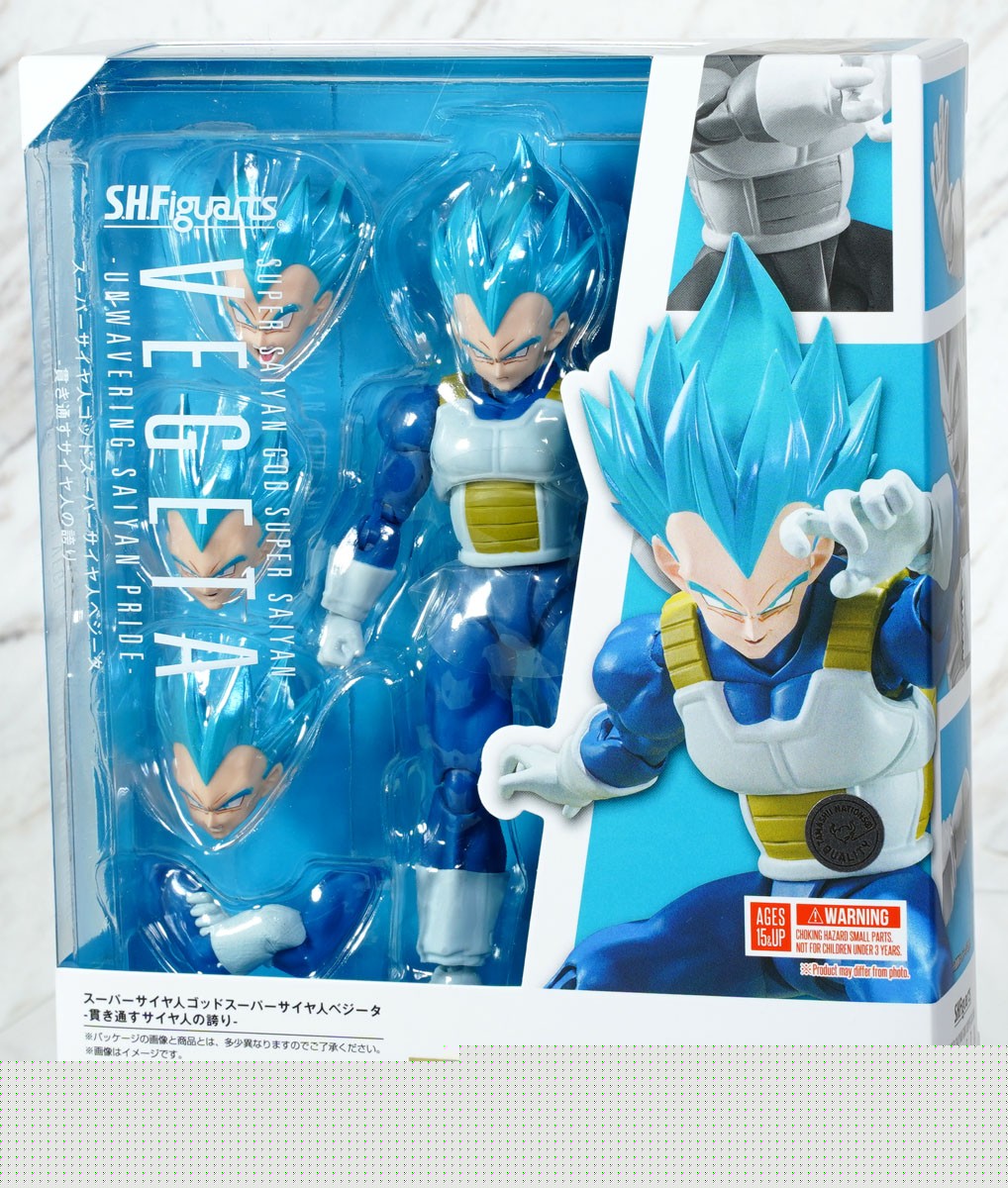 Bandai S.H.Figuarts Super Saiyan God Super Saiyan Vegeta -Tsuranuki toosu Saiyan no Hokori- "Dragon Ball Super"