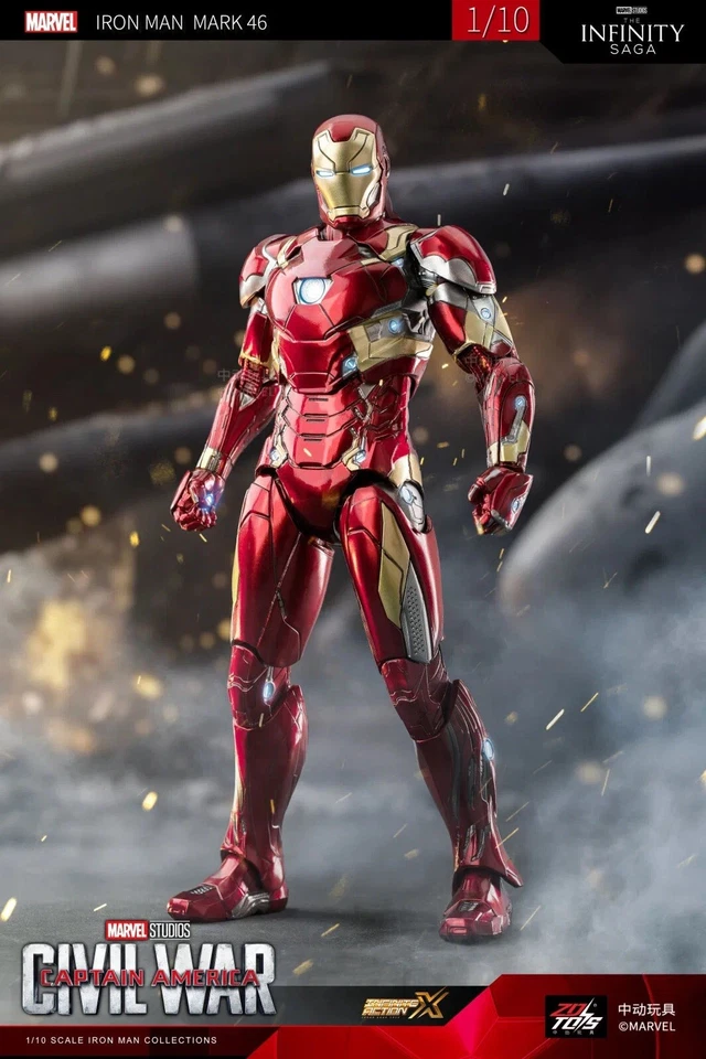 ZD Toys 1/10 Marvel Ironman Mark XLVI MK46 (Official Licensed Product)