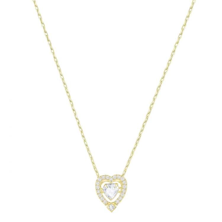 SWAROVSKI Sparkling Dance Heart Necklace - Gold #5284190