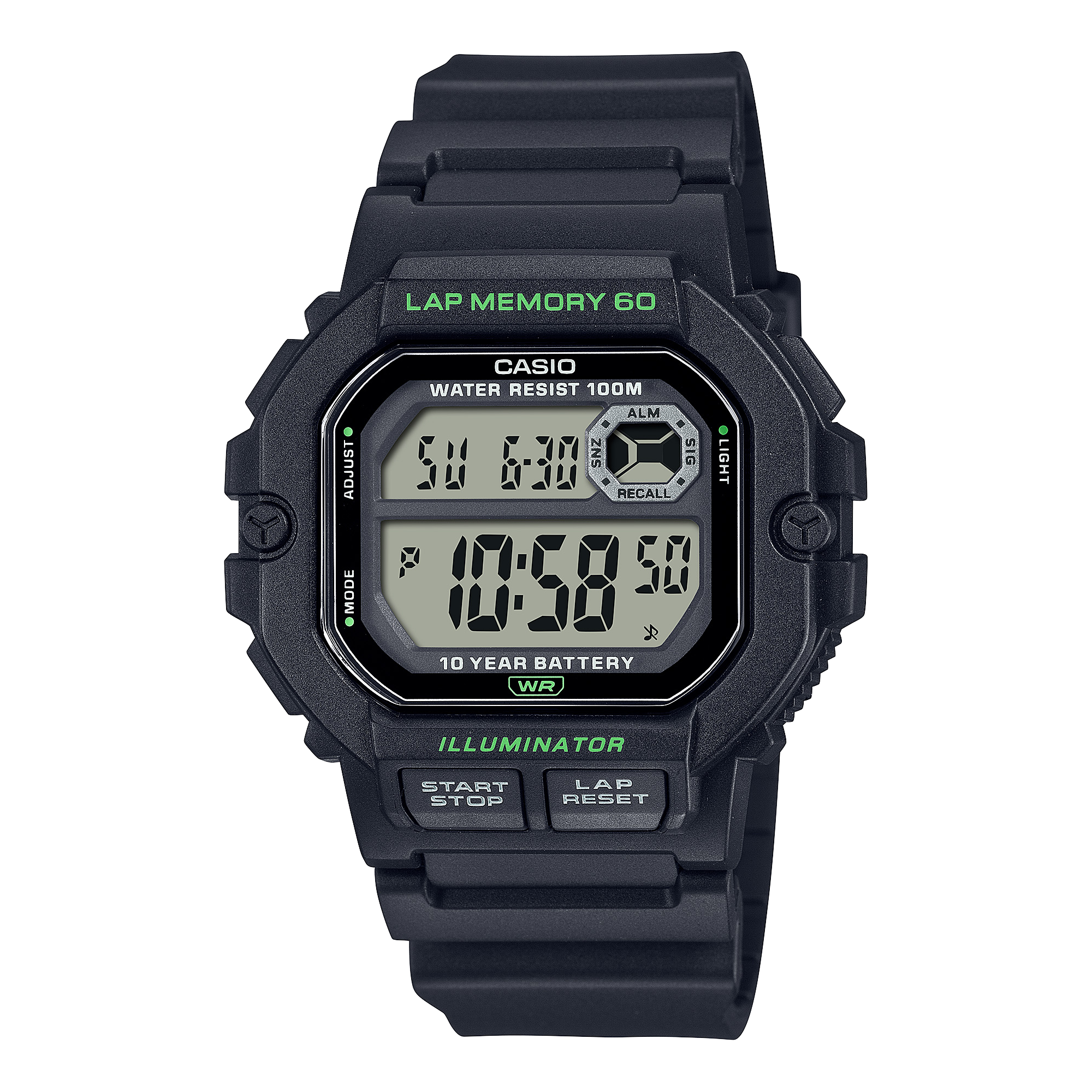 Casio WS-1400H-1A Men's Digital Watch Resin Strap Watch for Men
