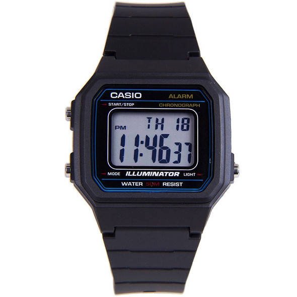 Casio W-217H-1AV Unisex Black Digital Casual Wristwatch Watch Genuine